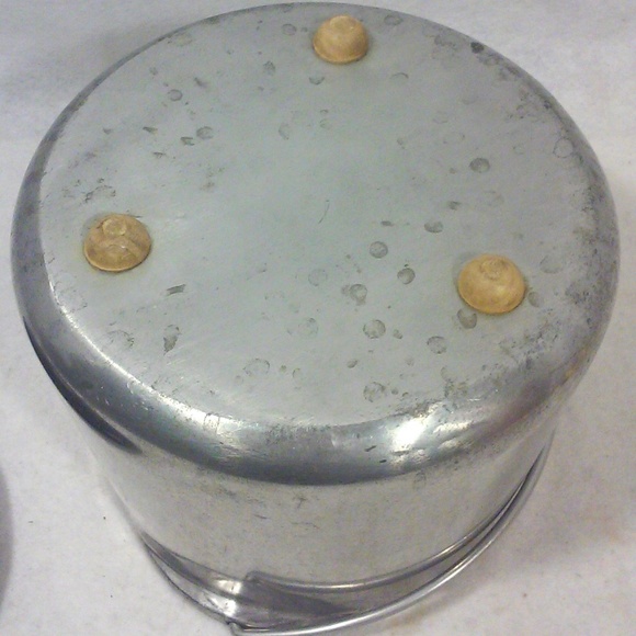 Art Deco Aluminum Ice Bucket Machine Age Aluminum Industrial Vintage Barware - Picture 6 of 6